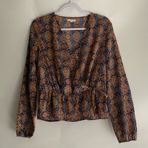 Tulle Tribal-print Blouse